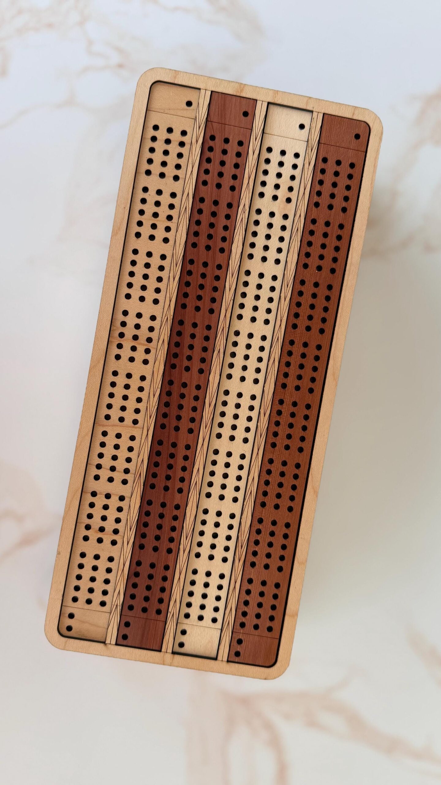 Custom Cribbage Game with Card & Peg Storage, Engraved Family Game for Road Trips, Cabins, Groomsmen Gifts, 4-Track Board, Heirloom Gift - Image 5