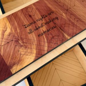 Personalized Wooden Travel Cribbage Board with Card & Peg Storage – Custom Engraved Portable Game for Road Trips, Cabins, Groomsmen Gifts