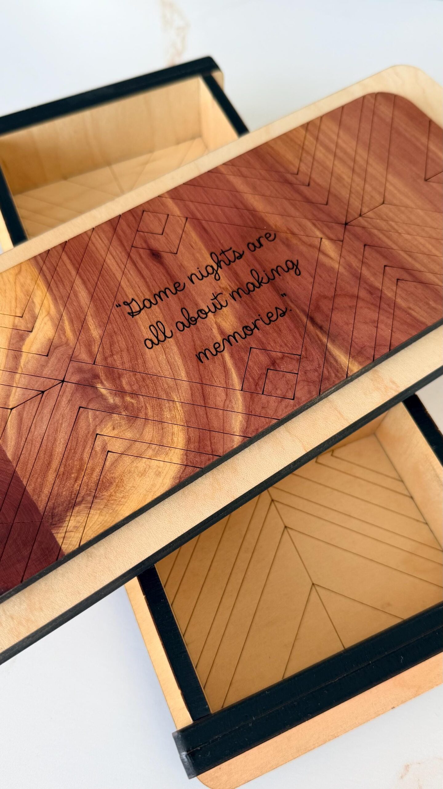 Personalized Wooden Travel Cribbage Board with Card & Peg Storage – Custom Engraved Portable Game for Road Trips, Cabins, Groomsmen Gifts