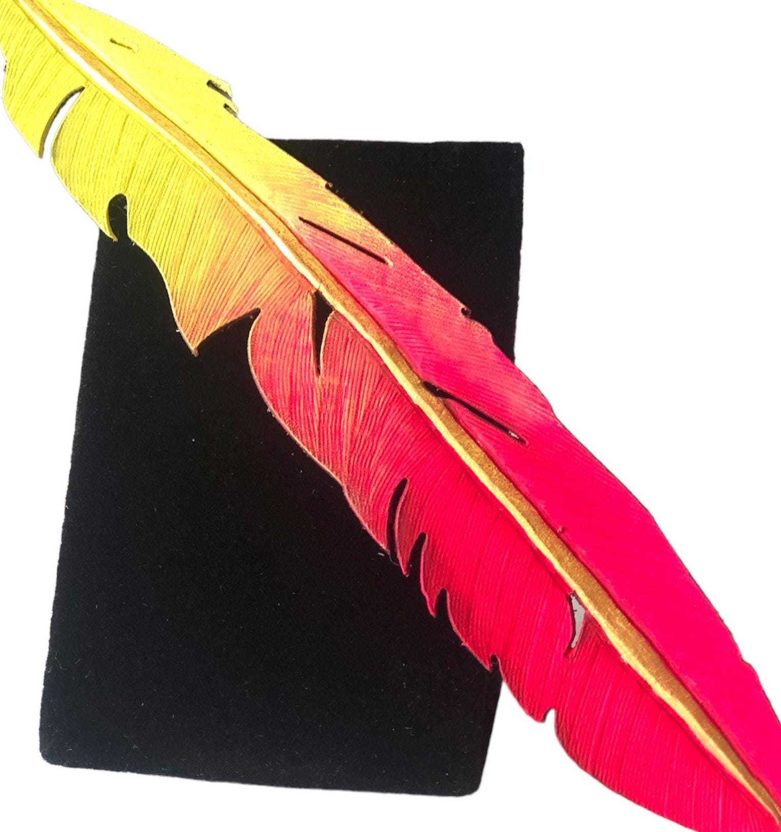 Leather Bookmark | Feather Painted Bookmarks | 3rd anniversary Gift | Leather Goods | Gifts under 20 - Image 10