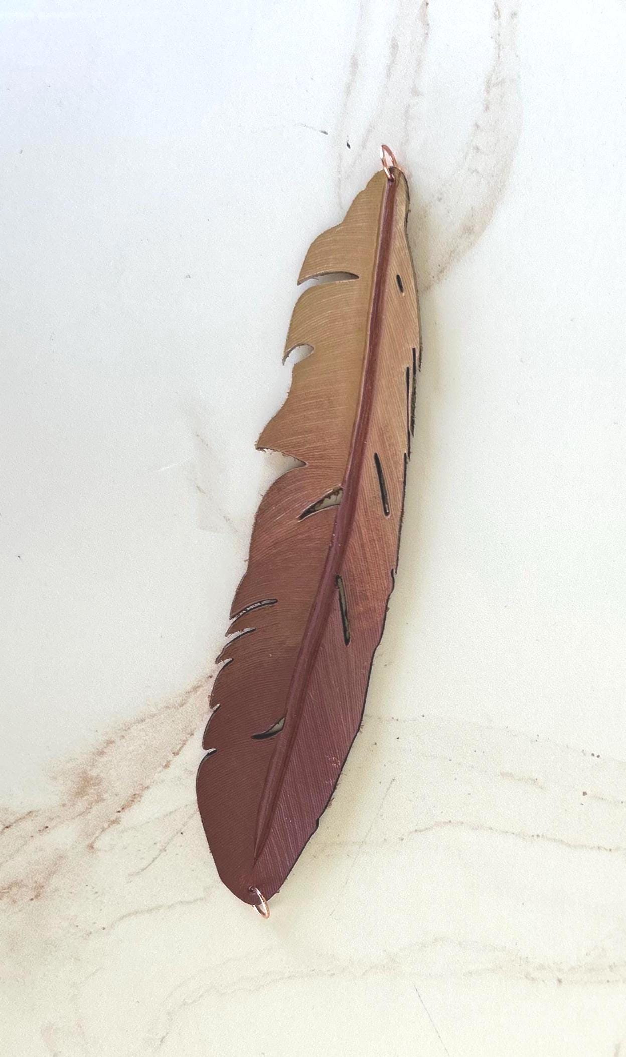 Leather Bookmark | Feather Painted Bookmarks | 3rd anniversary Gift | Leather Goods | Gifts under 20 - Image 17