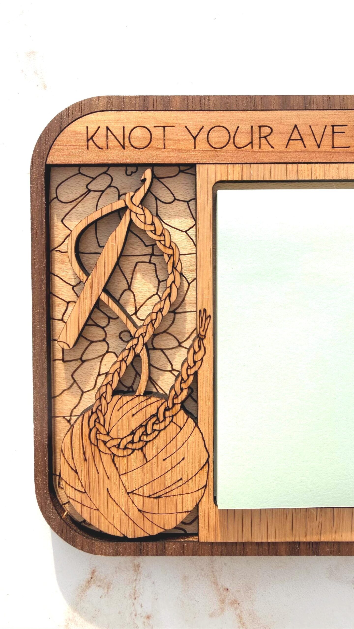 Hobby Wooden Sticky Note Holder | Engraved Desk Organizer | Gift for Readers, Gardener, Cook | Rustic Office Decor | Personalized Golf Gift - Image 11