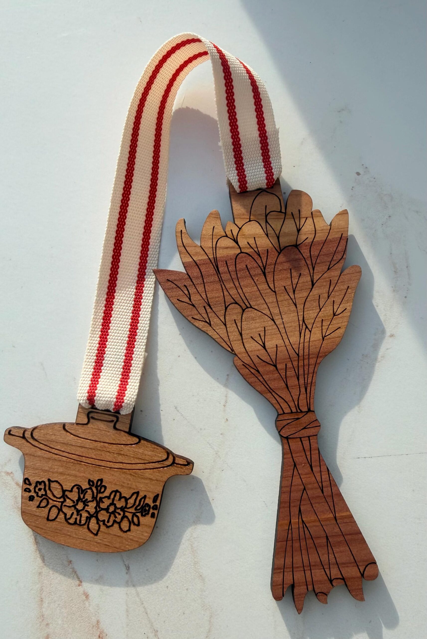 Wooden Engraved Bookmark with Charm | Handmade Book Lover Gift | Unique Wood Bookmark | Gift for Readers | Hobbies Bookmark with Ribbon - Image 3