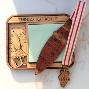 Hobby Gift Set, Field Notes Sticky Note Holder, Wooden Bird Bookmark, Nature Lover Desk Accessory, Birding Journal Gift, Bird Lover Gift